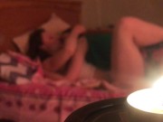 Two lesbian girls kiss each other in bed. Peeping porn. Lesbians Seduction Each Other 16/16