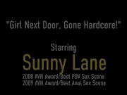 Sweet N Horny! Bombshell Sunny Lane Fingers Her Tiny Twat In Red Lingerie! 1/16