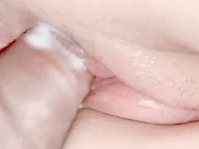 3回目の生ハメ中出しSEXで精子と愛液まみれで挿入中ずっと泡まみれ❤️【日本人素人HENTAIカップル個人撮影2】 6/16