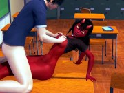 Meru the succubus cowgirl fucks in classroom hentai 2/16