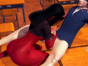 horned Meru the succubus handjob on the desk 5/16