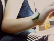 Pure pleasure in the car while driving I masturbate and play with my watch 10/16