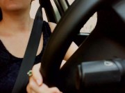 Pure pleasure in the car while driving I masturbate and play with my watch 13/16