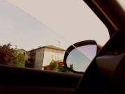 Pure pleasure in the car while driving I masturbate and play with my watch 14/16