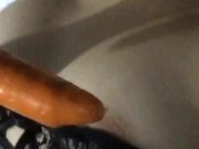 Fuck My Tight Pussy with a carrot 2/16
