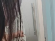 Lika Lax stripped naked in a public toilet and masturbated there with the door open 12/16