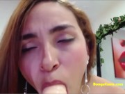 BongaCams model with nice ass blowing and orgasming live 8/16