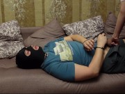 Госпожа сидит на лице у раба чулки и белые гольфы femdome schoolgigl mistress facesitting 4/16