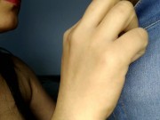 Close up blowjob from a curvy latina (cumshot facial) 1/16