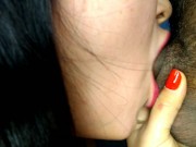 Close up blowjob from a curvy latina (cumshot facial) 10/16