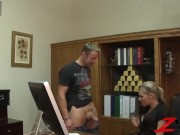 Cute Blonde Seduces Hung Dude Into Sex 3/16