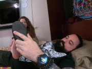 Domina Luna's Tiny Feet in Flats w/o Socks Foot Smothering Handjob Makes me Twice - FOOTPUNKZ 1/16