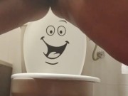 hidden in the bathroom masturbating with a golden shower gift. 10/16