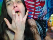 VORE AFTERMATH full vid @ MANYVIDS  Swallowed Burger Smashed PinkMoonLust Food Fetish Feeder Feeder 1/16