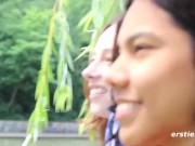 Two Raunchy Forest Girls Get Frisky Outside 3/16