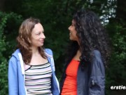 Two Raunchy Forest Girls Get Frisky Outside 4/16