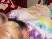 White girl sucks roommates dick while husbands gone 13/16