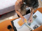 Cum breakfast-toast with milk while I am reading 11/16