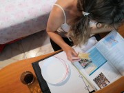 Cum breakfast-toast with milk while I am reading 15/16