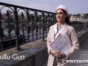 PRIVATE com - High Heeled Brunette Nurse Lullu Gun Drains Her Patient's Cum 1/16