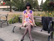 I get completely stark naked on a PUBLIC BENCH with the traffic driving by! I still can't believe it 1/16