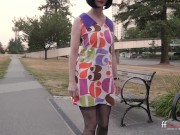 I get completely stark naked on a PUBLIC BENCH with the traffic driving by! I still can't believe it 4/16