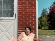 Power pissing outside on a sunny day 14/16