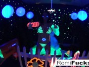 Romi Rain & Dani lesbian blacklight fun 16/16