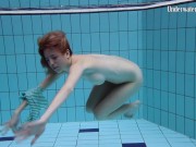 Floating in the swimming pool naked Anetta 9/16