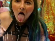 4KHD Latex Femdom Dominatrix SPH Glove Smoking Worship JOI Striptease Sexy Latex Smoke Tricks! 15/16