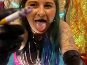 4KHD Latex Femdom Dominatrix SPH Glove Smoking Worship JOI Striptease Sexy Latex Smoke Tricks! 9/16