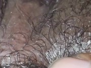 Watching TV While My Step Daddy Eats.  Can't stop squinting in my Daddy Mouth. 3/16