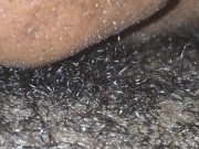 Watching TV While My Step Daddy Eats.  Can't stop squinting in my Daddy Mouth. 5/16