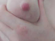 Milf doing massage for lactating tits close to camera 14/16