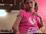 Ellie 18 naked in the kitchen 7/16