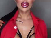 Hot babe Lara Frost in red 10/16