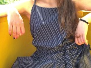 Eva in Red Panties Shows Pussy in Public Place 4K 18+ 14/16