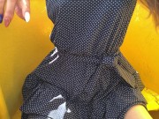 Eva in Red Panties Shows Pussy in Public Place 4K 18+ 15/16