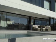 PRIVATE com - Handy Woman Mona Blue Gives Her Hard Customer A Handjob! 1/16