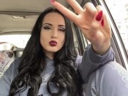 British chav in trackies smokes in the car! What a chav ! 4/16
