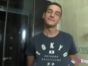 Brunette babe got pranked! Blinfoled and thinking she's tasting an ugly cock 1/16