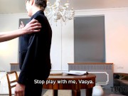 TUTOR4K Mature tutor instead of literature teaches student about sex 6/16