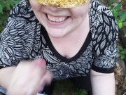 First outdoor of russian BBW, blowjob in the forest and in car 4/16