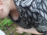 First outdoor of russian BBW, blowjob in the forest and in car 7/16
