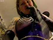 4KHD Latex Dominatrix POV Collar&Leashed SPH Facesitting Hump&Edging JOI DogWalk you like FuckPuppy 16/16