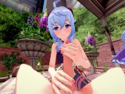 KEQING AND GANYU FOURSOME IN THE GARDENS - GENSHIN IMPACT PORN 2/16