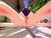 KEQING AND GANYU FOURSOME IN THE GARDENS - GENSHIN IMPACT PORN 4/16