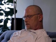 DAD DY4K redhead and her boyfriend's dad dy have on the sofa 9/16