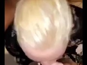 My friends hot blonde big tit stepmom swallows my BBC in the kitchen 13/16