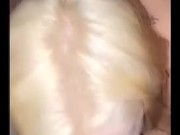 My friends hot blonde big tit stepmom swallows my BBC in the kitchen 9/16